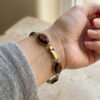 9ct Gold Red Tigers Eye Link Bracelet