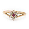 9ct Gold Ruby Cluster Ring