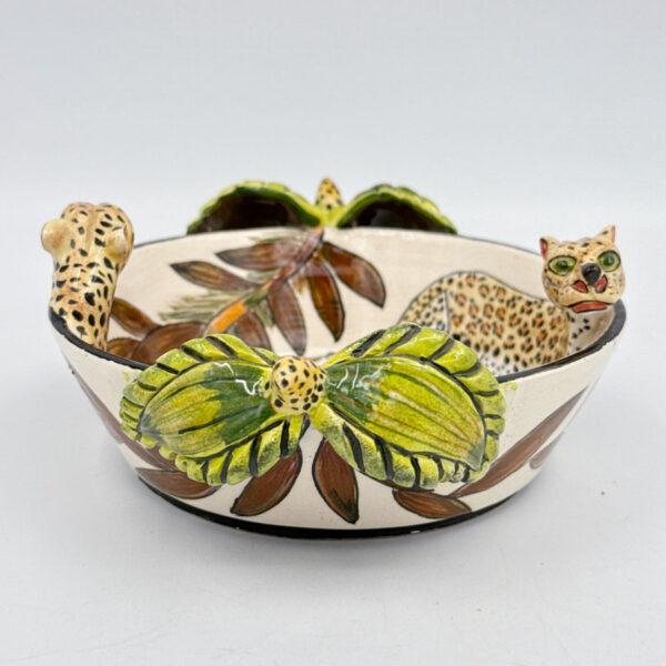 Ardmore-Hand-Painted-Cheetah-Bowl-Sabello-2008-3 Ardmore Hand Painted Cheetah Bowl Sabello 2008