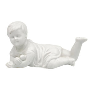 Bisque Glazed Porcelain 20th Century Piano Baby