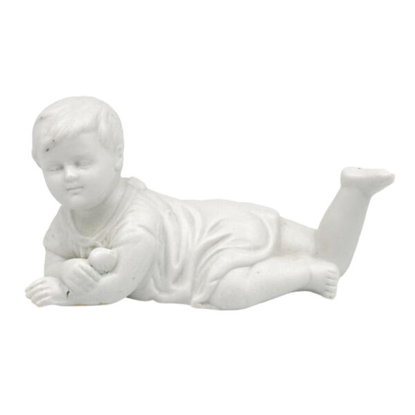 Bisque Glazed Porcelain 20th Century Piano Baby