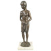 Bronze By H Du Toit Young Girl With A Towel