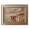 Carlo Sdoya Fisherman Scene Oil On Board
