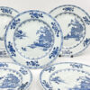 Chinese-18th-Century-Qianlong-Willow-Pattern-Plates-Set-Of-Five-1775-1 Chinese 18th Century Qianlong Willow Pattern Plates Set Of Five 1775