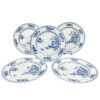 Chinese-18th-Century-Qianlong-Willow-Pattern-Plates-Set-Of-Five-1775-8 Chinese 18th Century Qianlong Willow Pattern Plates Set Of Five 1775