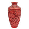 Chinese 20th Century Cinnabar Red Vase
