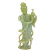 Chinese Celadon Jade Goddess Guanyin Holding A Vase 20th
