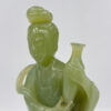 Chinese Celadon Jade Goddess Guanyin Holding A Vase 20th