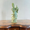 Chinese Celadon Jade Goddess Guanyin Holding A Vase 20th