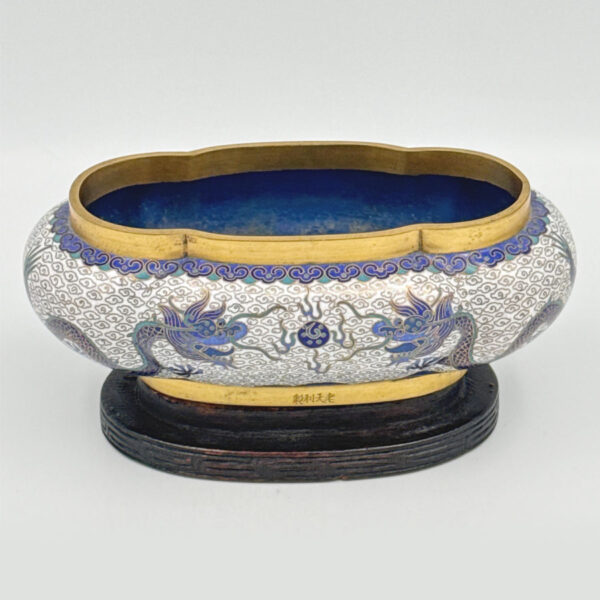 Cloisonné-Enamel-Chinese-Dragon-Incense-Burner-Late-Qing-4 Cloisonné Enamel Chinese Dragon Incense Burner Late Qing