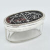 Hallmarked-Silver-Trinket-Box-With-Pique-Silver-Inlay-In-Tortoise-Shell-Birmingham-1911-1 Hallmarked Silver Trinket Box With Pique Silver Inlay In Tortoise Shell Birmingham 1911