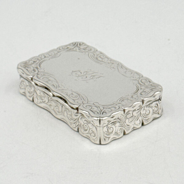 Hallmarked Silver Victorian Snuff Box Birmingham 1845