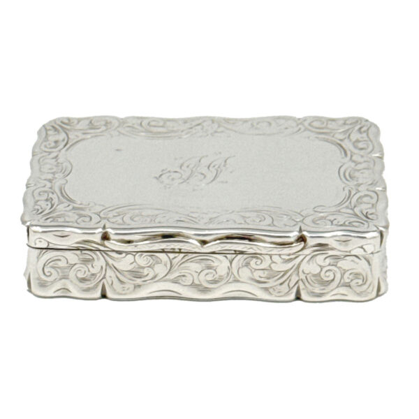 Hallmarked Silver Victorian Snuff Box Birmingham 1845