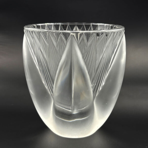 Lalique-Clear-Crystal-Thebes-Lotus-Flower-Vase-2 Lalique Clear Crystal Thebes Lotus Flower Vase