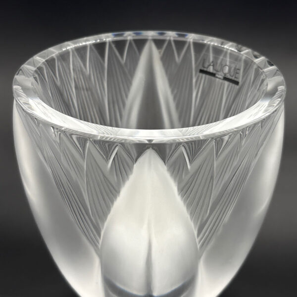 Lalique-Clear-Crystal-Thebes-Lotus-Flower-Vase-3 Lalique Clear Crystal Thebes Lotus Flower Vase