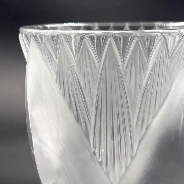 Lalique-Clear-Crystal-Thebes-Lotus-Flower-Vase-4 Lalique Clear Crystal Thebes Lotus Flower Vase