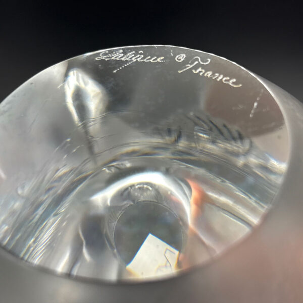 Lalique-Clear-Crystal-Thebes-Lotus-Flower-Vase-5 Lalique Clear Crystal Thebes Lotus Flower Vase
