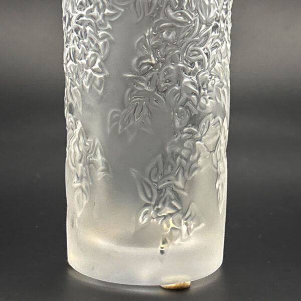 Lalique Clear Crytsal Bougainvillea Frosted Vase