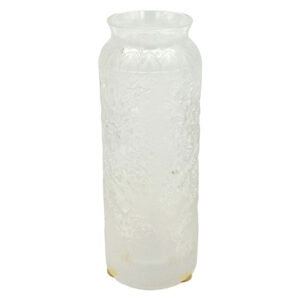 Lalique Clear Crytsal Bougainvillea Frosted Vase