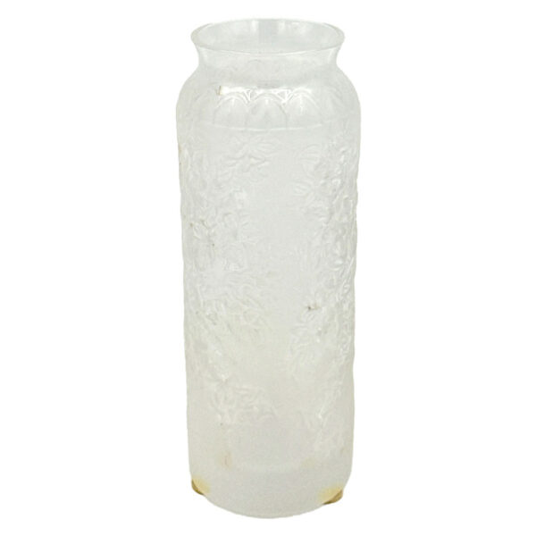 Lalique Clear Crytsal Bougainvillea Frosted Vase