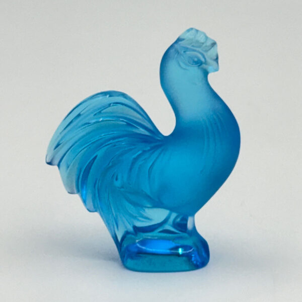 Lalique Creve Couer Blue Crystal Rooster