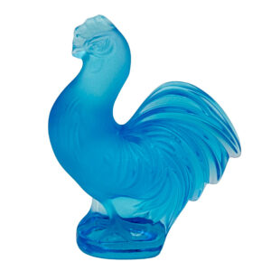 Lalique Creve Couer Blue Crystal Rooster