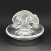 Lalique Frosted And Clear Chameleon Ring Tray
