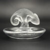 Lalique Frosted And Clear Chameleon Ring Tray