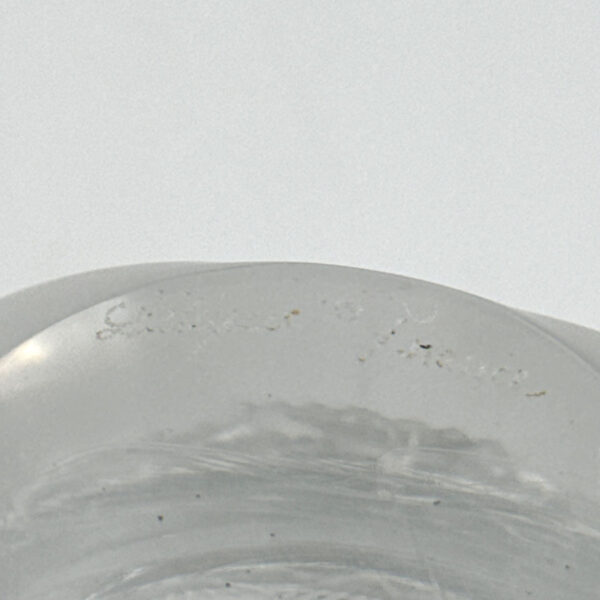 Lalique Frosted And Clear Chameleon Ring Tray