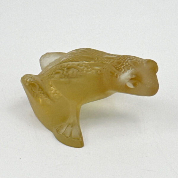 Lalique Rare Champagne Colour Frosted Frog