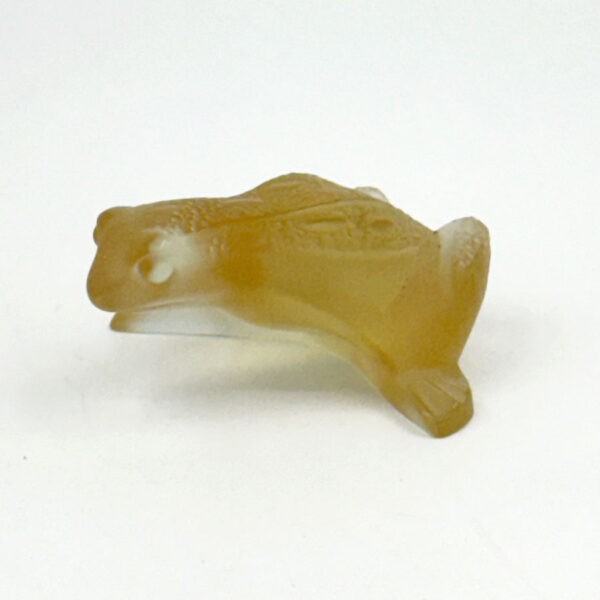 Lalique Rare Champagne Colour Frosted Frog