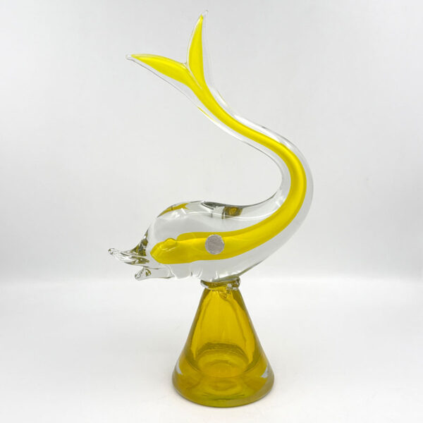 Murano-Somerso-Yellow-Green-Large-Fish-1 Murano Somerso Yellow Green Large Fish