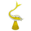 Murano-Somerso-Yellow-Green-Large-Fish Murano Somerso Yellow Green Large Fish