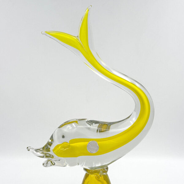 Murano-Somerso-Yellow-Green-Large-Fish-2 Murano Somerso Yellow Green Large Fish