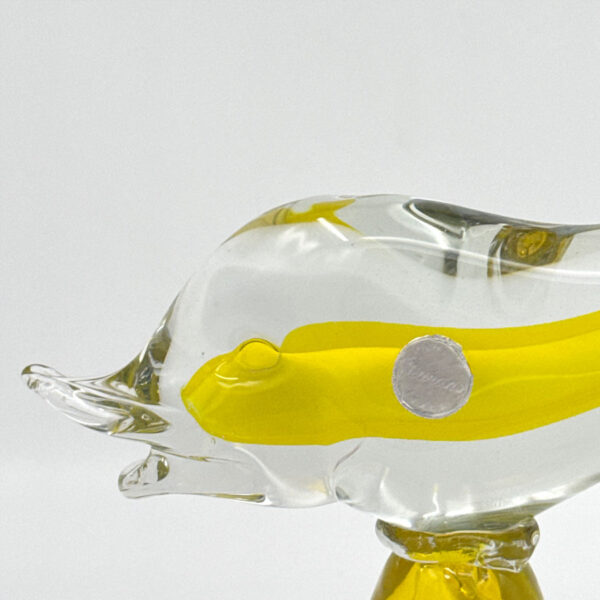 Murano-Somerso-Yellow-Green-Large-Fish-4 Murano Somerso Yellow Green Large Fish