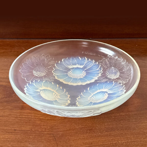 Rene-Lalique-Opalescent-Glass-Bowl-Vernon-Sunflowers-C1928-2 Rene Lalique Opalescent Glass Bowl Vernon Sunflowers C1928