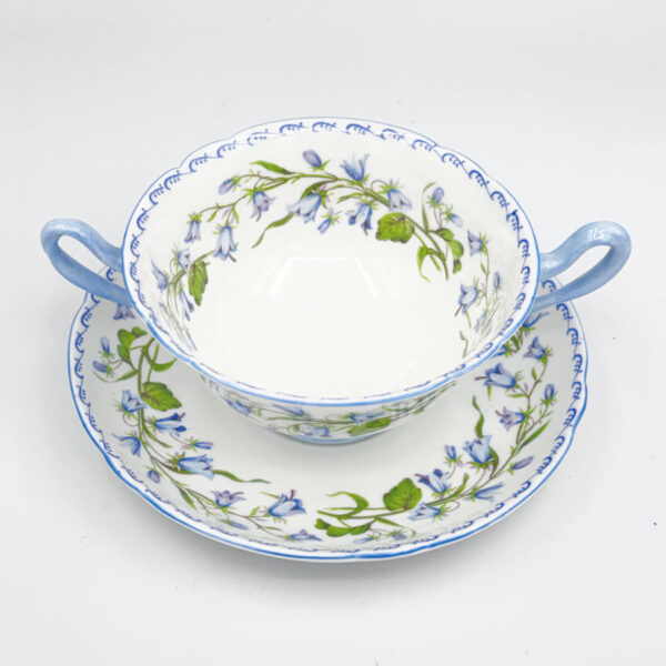 Shelley Harebell 13544 Soup Coupe and Saucer