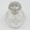 Silver Topped Angel Embossed Perfume Bottle London 1897 William Comyns