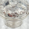 Silver Topped Angel Embossed Perfume Bottle London 1897 William Comyns