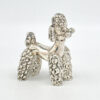 Silver Wax Filled Figurine Of A Poodle 20th