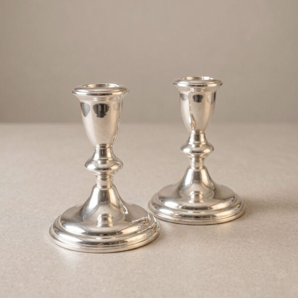 Sterling Silver Reed and Barton Pair Candlesticks