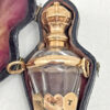 14ct Gold Dutch Mounted Rock Crystal Perfume Bottle Victorian C1890 Boxed