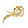 18ct-Gold-And-Diamond-Swirl-Design-Brooch-C1970-1 18ct Gold And Diamond Swirl Design Brooch C1970