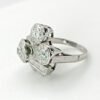 Art Deco 18ct White Gold Diamond Cluster Ring