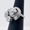 Art Deco 18ct White Gold Diamond Cluster Ring