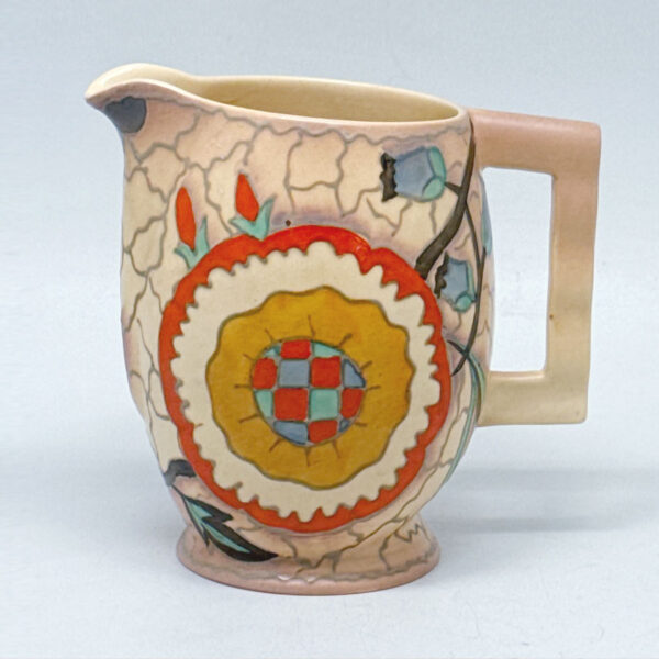 Art Deco Carlton Ware Tube Lined Jug With Stylised Flowers 1930