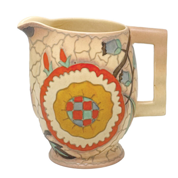 Art Deco Carlton Ware Tube Lined Jug With Stylised Flowers 1930
