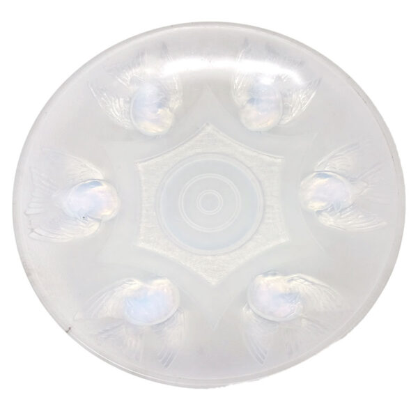 Art Deco Opalescent Glass Ezan Sparrows Bowl C1930