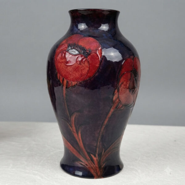 Art Nouveau Period Flambé Big Poppy William Moorcroft Vase C1920