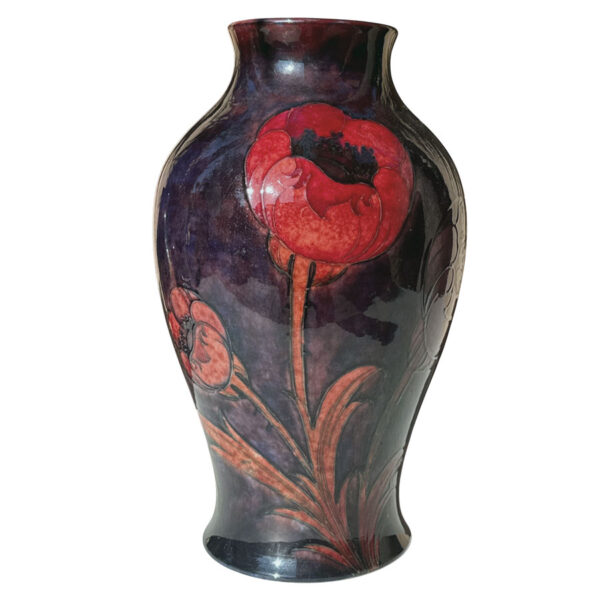 Art Nouveau Period Flambé Big Poppy William Moorcroft Vase C1920